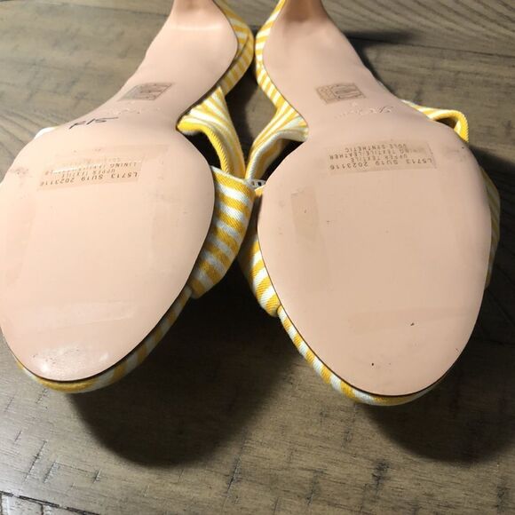 NWOT J Crew Classic Beach 🏖 Umbrella Striped Kitten Heels. 2” heel. Size 9. - Picture 11 of 11